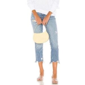 Free People We The Free Good Times Distressed Relaxed Jeans Size 26 Frayed Hem